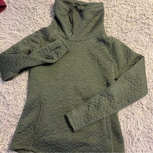 Marmot Women’s Annie Diamond Quilted Jacquard Knit Pullover. Crocodile Green. M